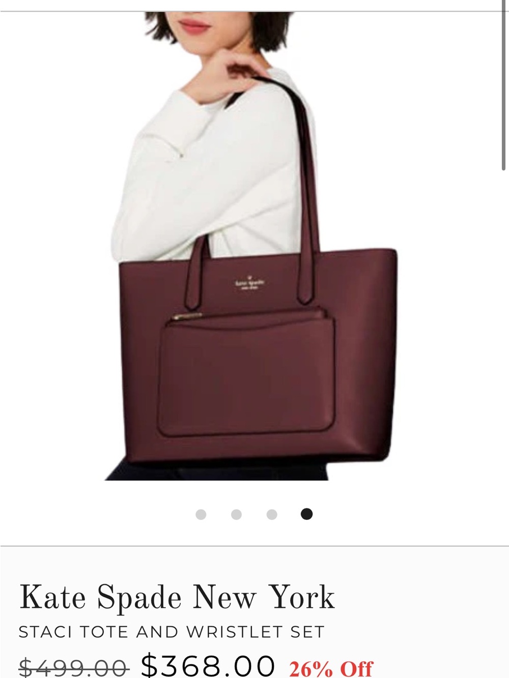 Kate Spade New York STACI TOTE AND WRISTLET SET-see photos